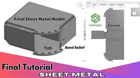 onshape sheet metal bending|sheet metal edges onshape.